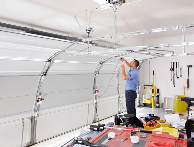 Garage door cable repair service by East Windsor Garage Door Repair in East Windsor