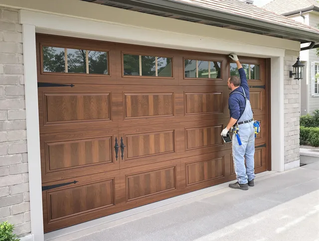 Custom garage door showcase by East Windsor Garage Door Repair in East Windsor