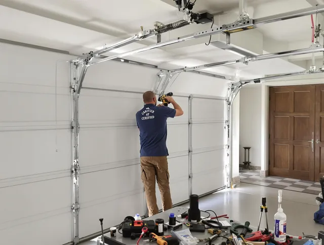 East Windsor Garage Door Repair certified technician performing precision garage door repair in East Windsor