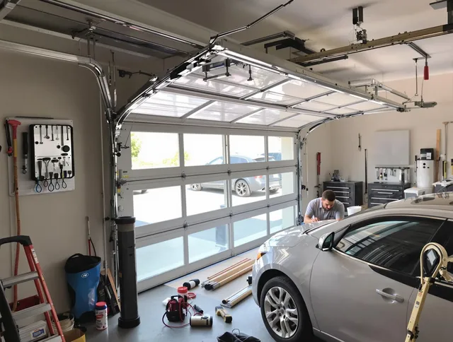 Garage door noise reduction service by East Windsor Garage Door Repair in East Windsor