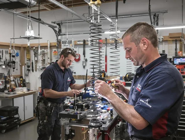 Garage door spring repair service by East Windsor Garage Door Repair in East Windsor